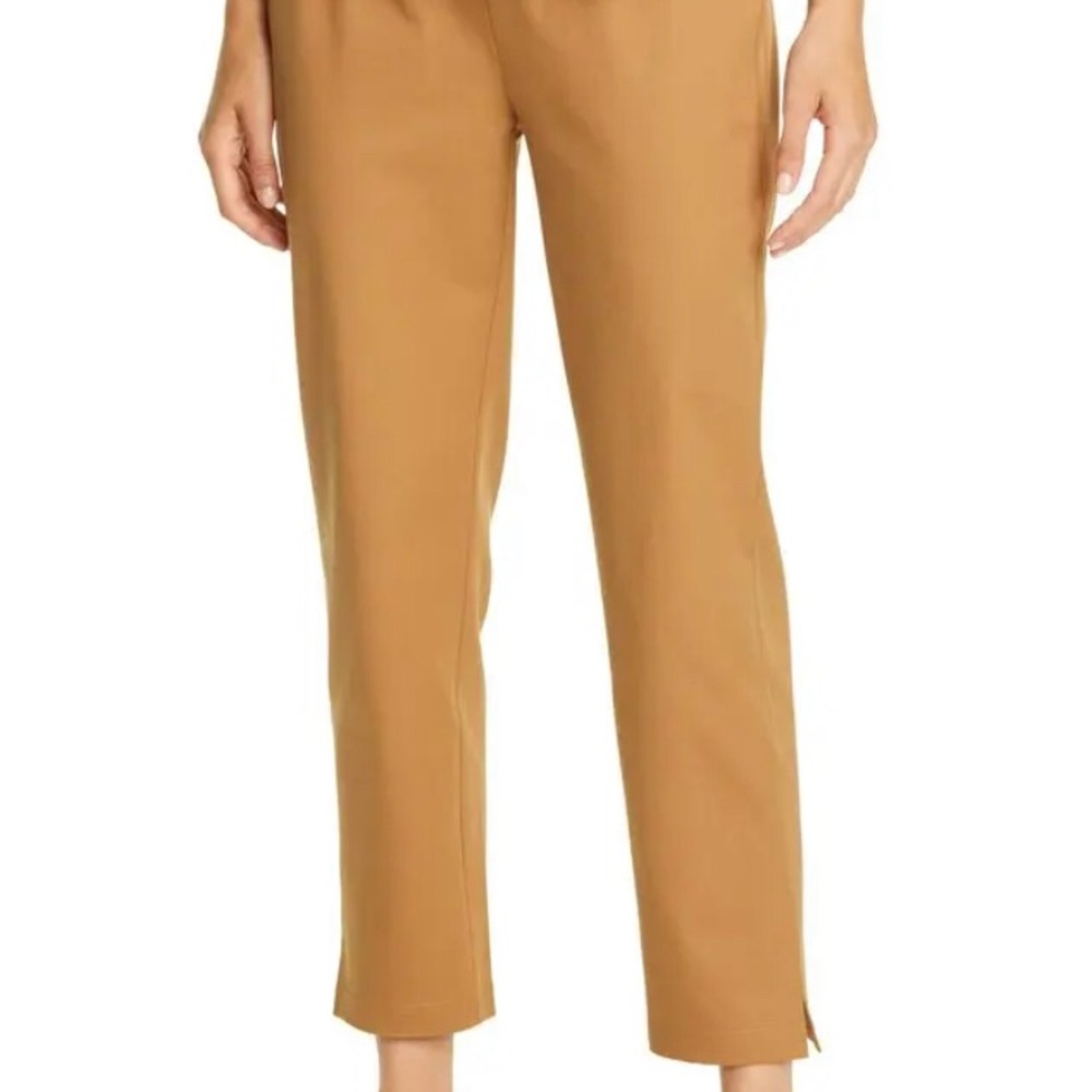 Eileen Fisher Chestnut Brown Tan Ankle Pants L